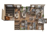 Floor plan of 4 BHK 4980 Sq. Ft. Apartment in Iconica Capitol and The Crown, Vizag