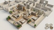 Floor plan of 2 BHK 1330 Sq. Ft. Apartment in M3M Capital, Gurgaon