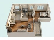 Floor plan of 1 BHK 366 Sq. Ft. Apartment in Godrej Sky Greens, Pune