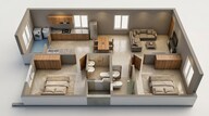 Floor plan of 2 BHK 1062 Sq. Ft. Apartment in DS Max Spoorthi, Bangalore