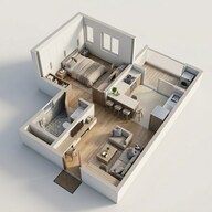 Floor plan of 1 BHK 694 Sq. Ft. Apartment in Sobha Sentosa, Bangalore
