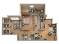 Floor plan of 2 BHK 661 Sq. Ft. Apartment in Runwal Avenue, Mumbai