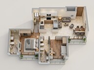 Floor plan of 1 BHK 424 Sq. Ft. Apartment in Runwal Avenue, Mumbai