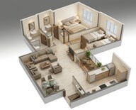Floor plan of 2 BHK 752 Sq. Ft. Apartment in Shriram 107 South East, Bangalore