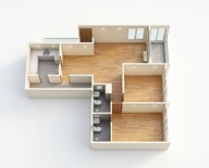 Floor plan of 2 BHK 662 Sq. Ft. Apartment in Zen Elite, Pune