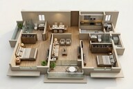 Floor plan of 2 BHK 777 Sq. Ft. Apartment in Godrej Horizon Wadala, Mumbai