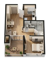 Floor plan of 1 BHK 473 Sq. Ft. Apartment in VTP Bellissimo, Pune