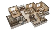 Floor plan of 2 BHK 753 Sq. Ft. Apartment in Lodha Codename Limited Edition, Mumbai