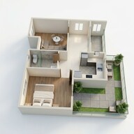 Floor plan of 1 BHK 548 Sq. Ft. Apartment in Sowparnika Indradhanush, Bangalore