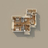 Floor plan of 2 BHK 897 Sq. Ft. Apartment in Eldeco Twin Towers, Lucknow