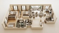 Floor plan of 3 BHK 1234 Sq. Ft. Apartment in Godrej Splendour, Bangalore
