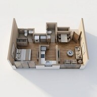Floor plan of 1 BHK 420 Sq. Ft. Apartment in Integrated Ramicon, Mumbai