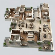 Floor plan of 4 BHK 4866 Sq. Ft. Apartment in Gaurs The Islands, Greater Noida