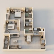 Floor plan of 2 BHK 948 Sq. Ft. Apartment in Ivory at Brigade Orchards, Bangalore