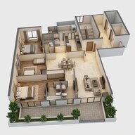 Floor plan of 3 BHK 2522 Sq. Ft. Apartment in Tata The Promont, Bangalore