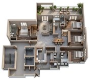 Floor plan of 4 BHK 3033 Sq. Ft. Apartment in Tata The Promont, Bangalore