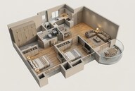 Floor plan of 2 BHK 651 Sq. Ft. Apartment in Kohinoor Sapphire 3, Pune
