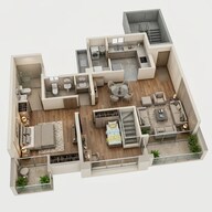 Floor plan of 2 BHK 730 Sq. Ft. Apartment in Vilas Javdekar Yashwin Enchante, Pune