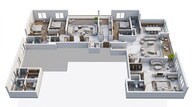 Floor plan of 4 BHK 2715 Sq. Ft. Apartment in Lodha Marq, Mumbai