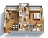 Floor plan of 1 BHK 439 Sq. Ft. Apartment in JP Parkway, Mumbai