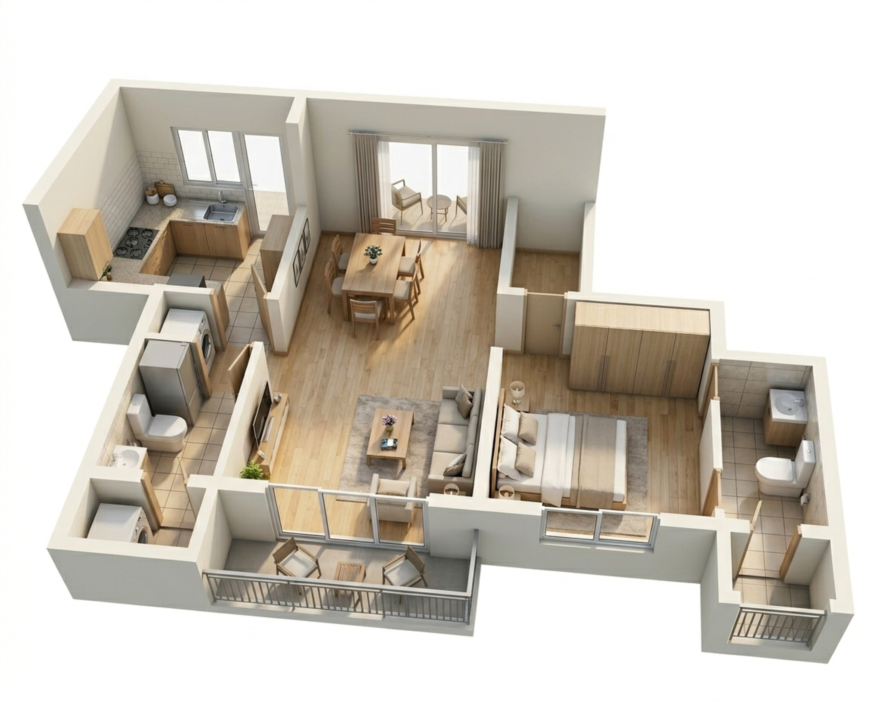 Floor plan of 1 BHK 400 Sq. Ft. Apartment in Runwal Gardens, Thane