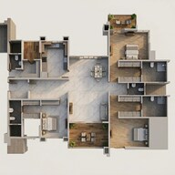 Floor plan of 3 BHK 1611 Sq. Ft. Apartment in Kumar Privie Sanctum, Pune