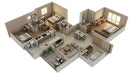 Floor plan of 3 BHK 938 Sq. Ft. Apartment in Lodha Giardino, Pune