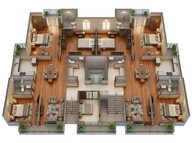 Floor plan of 3 BHK 1675 Sq. Ft. Apartment in Amrapali Centurian Park Phase II, Greater Noida