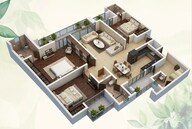Floor plan of 3 BHK 2293 Sq. Ft. Apartment in Amrapali Leisure Park, Greater Noida