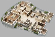 Floor plan of 4 BHK 3769 Sq. Ft. Apartment in Amrapali Leisure Park, Greater Noida