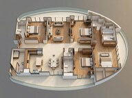 Floor plan of 4 BHK 3862 Sq. Ft. Apartment in Amrapali Centurian Park, Greater Noida