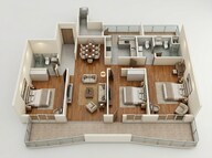Floor plan of 3 BHK 2746 Sq. Ft. Apartment in Amrapali Centurian Park, Greater Noida