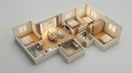 Floor plan of 3 BHK 1208 Sq. Ft. Apartment in TVS Emerald Green Enclave, Chennai