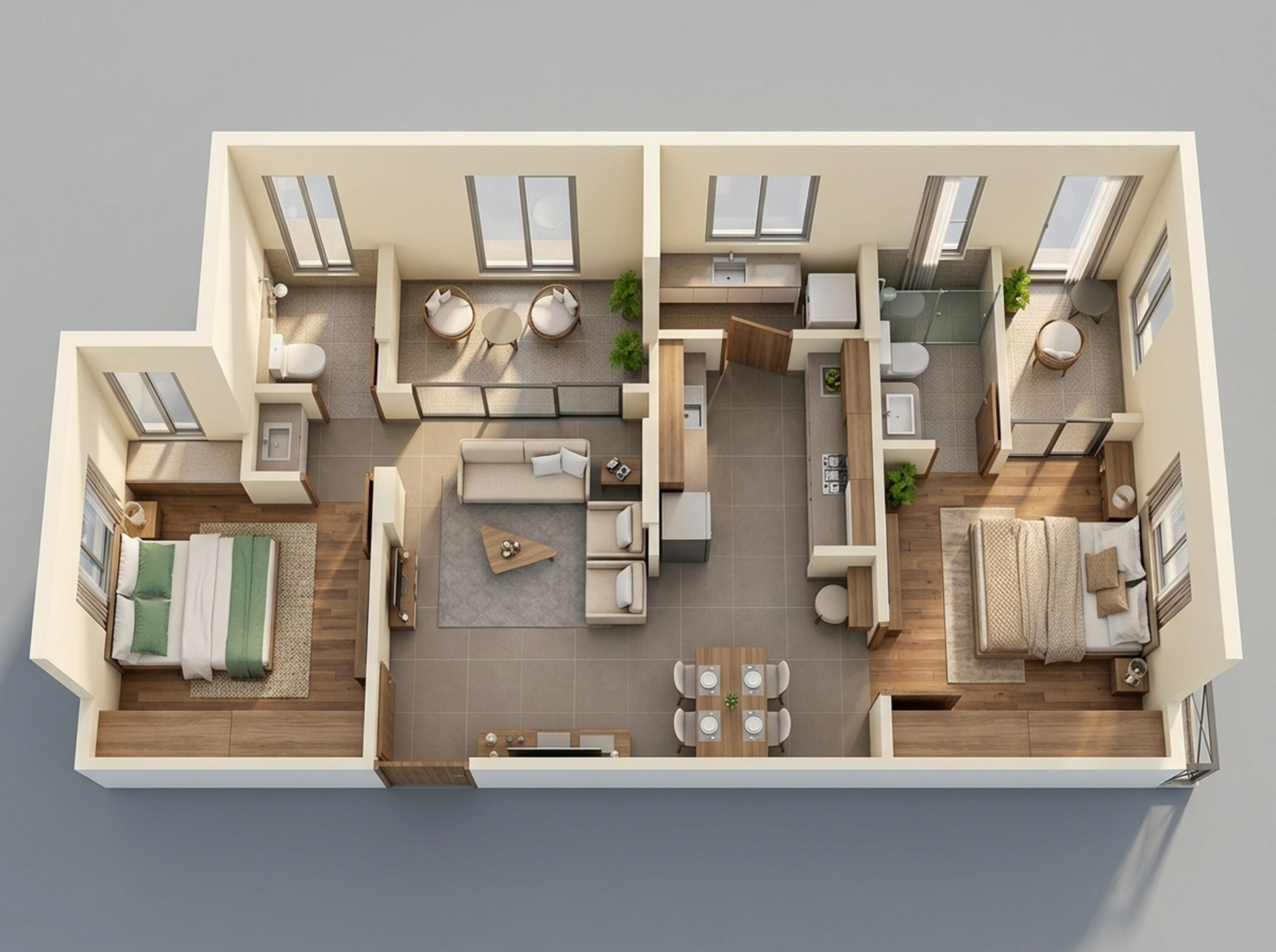Floor plan of 2 BHK 726 Sq. Ft. Apartment in Saheel Itrend City Life, Pune