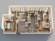 Floor plan of 2 BHK 726 Sq. Ft. Apartment in Saheel Itrend City Life, Pune