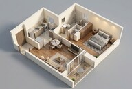 Floor plan of 1 BHK 441 Sq. Ft. Apartment in Runwal 25 Hour Life, Thane