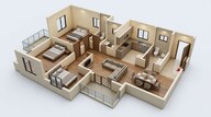 Floor plan of 3 BHK 1474 Sq. Ft. Apartment in Brigade Valencia, Bangalore