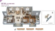 Floor plan of 3 BHK 1678 Sq. Ft. Apartment in Brigade Valencia, Bangalore