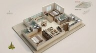 Floor plan of 2 BHK 1154 Sq. Ft. Apartment in Brigade Calista, Bangalore
