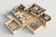 Floor plan of 2 BHK 820 Sq. Ft. Apartment in Lodha Bellissimo Matunga, Mumbai