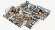 Floor plan of 3 BHK 2937 Sq. Ft. Apartment in Whiteland The Aspen, Gurgaon