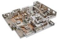 Floor plan of 4 BHK 3243 Sq. Ft. Apartment in Whiteland The Aspen, Gurgaon