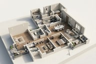 Floor plan of 3 BHK 2145 Sq. Ft. Apartment in Prestige Elm Park, Bangalore