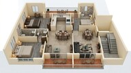 Floor plan of 3 BHK 1325 Sq. Ft. Ind Floor in Signature Global City 79B, Gurgaon