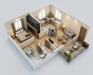 Floor plan of 1 BHK 457 Sq. Ft. Apartment in Kolte Patil Umang Primo, Pune