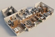 Floor plan of 4 BHK 2285 Sq. Ft. Apartment in Shriram Esquire, Bangalore