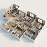 Floor plan of 3 BHK 1611 Sq. Ft. Apartment in Sobha Neopolis, Bangalore