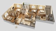 Floor plan of 3 BHK 1136 Sq. Ft. Apartment in Kolte Patil 24K Altura, Pune