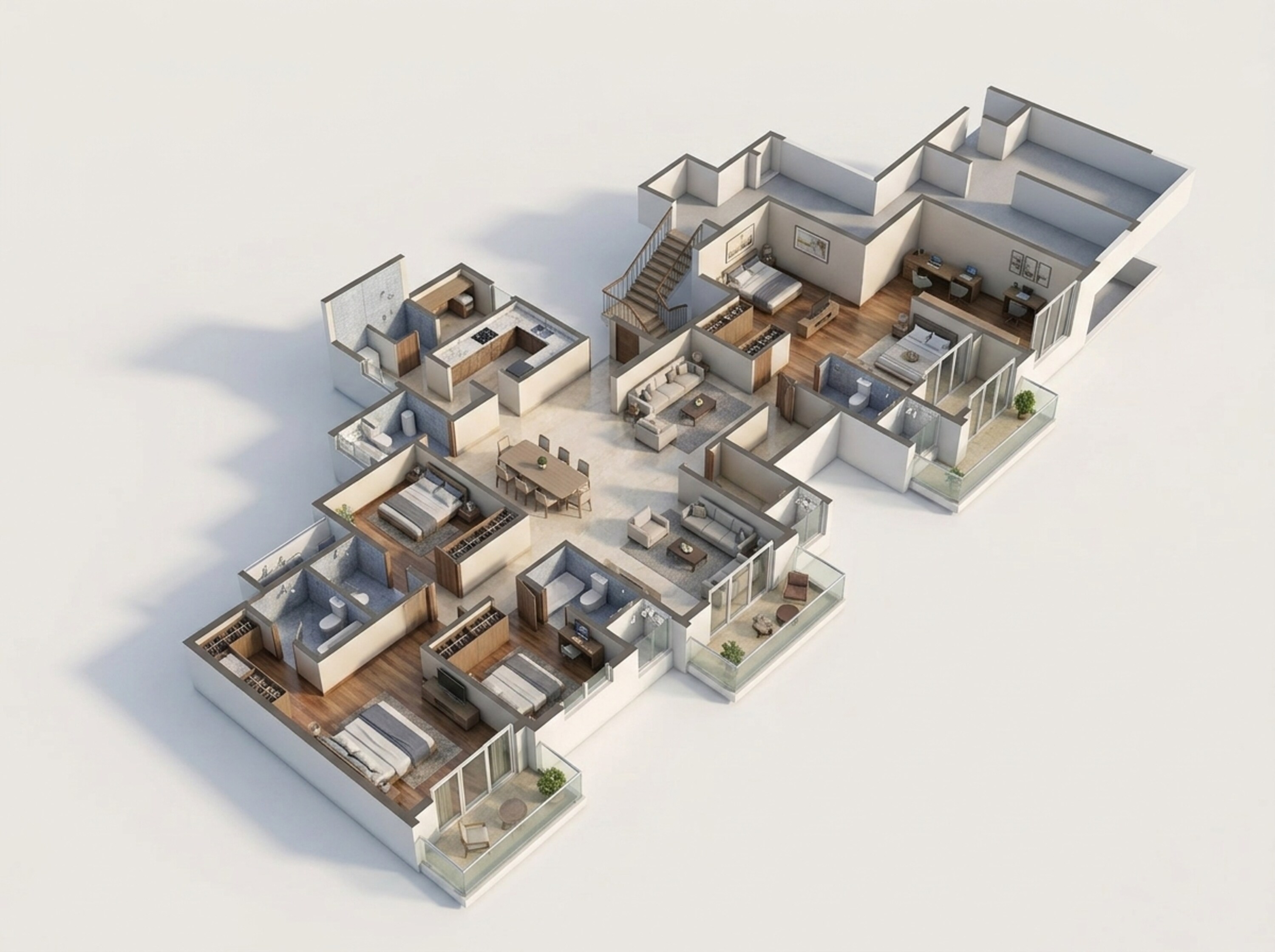 Floor plan of 4 BHK 3656 Sq. Ft. Apartment in Prestige Lavender Fields, Bangalore