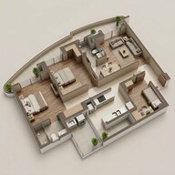 Floor plan of 2 BHK 869 Sq. Ft. Apartment in Eldeco Latitude 27, Lucknow